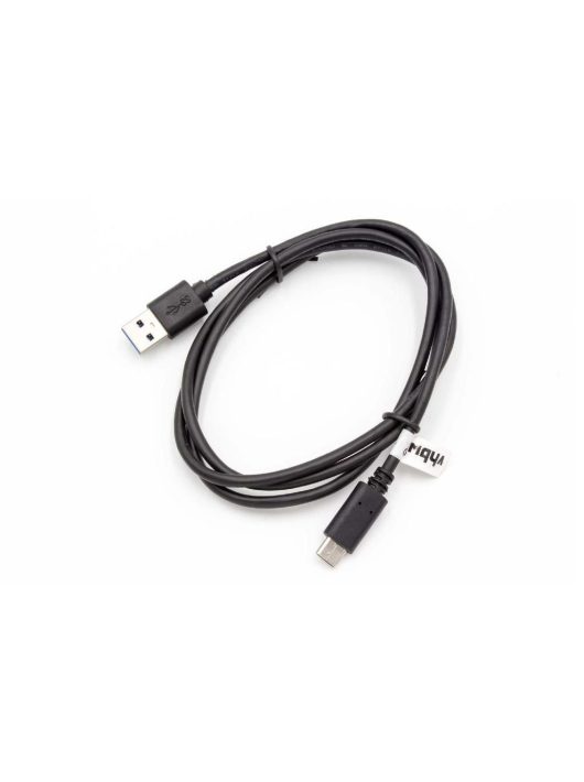 VHBW USB C kábel Töltőkábel csatlakozó kábel USB A-hoz, 1 m fekete