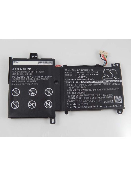 Notebook akkumulátor  HP HV02XL, 796219-421, HSTNN-LB6P, 796355-005 - 4000 mAh 7,6 V Li-polimerhez