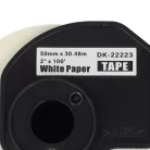 VHBW Label Roll instead of Brother DK-22223 - 50 mm x 30.48 m + Holder