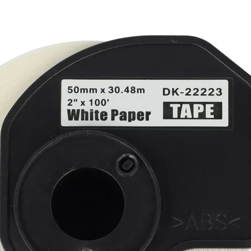 VHBW Label Roll instead of Brother DK-22223 - 50 mm x 30.48 m + Holder