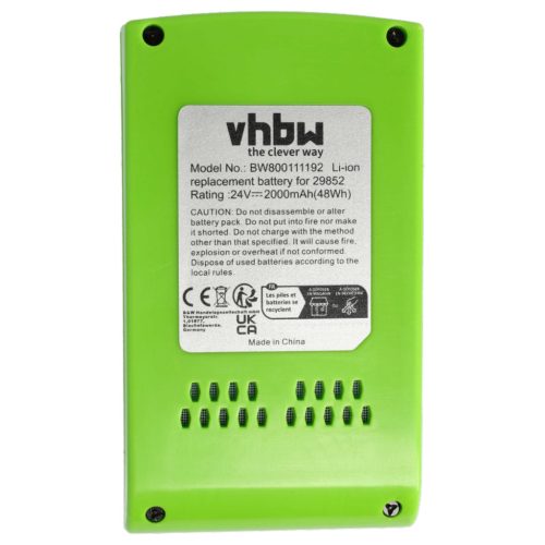 VHBW Electric Tool Battery Alpina 270401020, BT 4024 - 2000 mAh 24 V Li-Ion