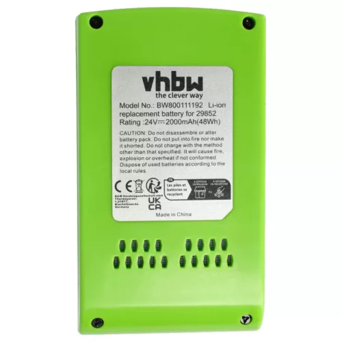 VHBW Electric Tool Battery Alpina 270401020, BT 4024 - 2000 mAh 24 V Li-Ion
