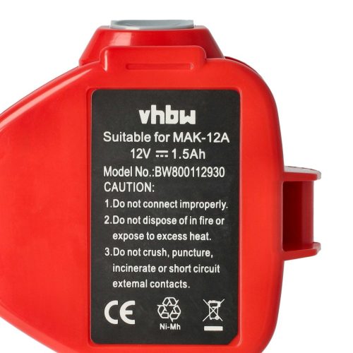 VHBW Electric Power Tool Battery Klauke RA4, RA5, RA3 – 1500 mAh, 12 V, NiMH
