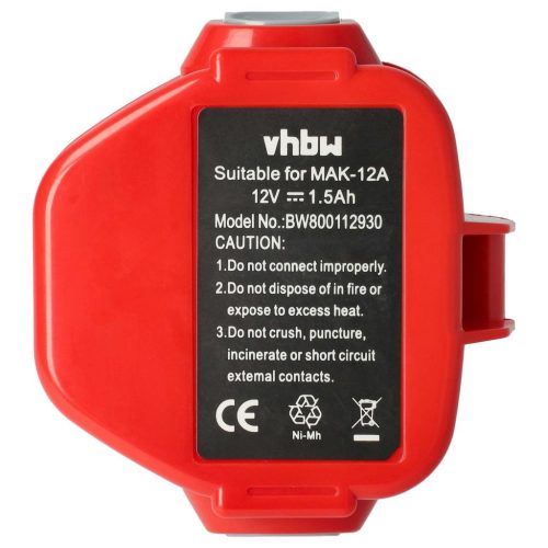 VHBW Electric Power Tool Battery Klauke RA4, RA5, RA3 – 1500 mAh, 12 V, NiMH