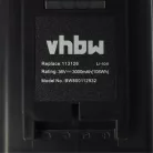 VHBW AL-KO Fűnyíró Akkumulátor 113280, 9113280, B150, 113124, 113126 - 3000mAh 36V Li-Ion, Fekete