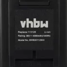 VHBW AL-KO Lawn Mower Battery 113280, 9113280, B150, 113124, 113126 - 4000 mAh 36 V Li-Ion, Black
