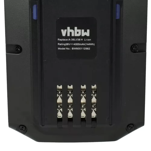 VHBW Lux Tools 1787233 Lawn Mower Battery, 4000mAh 36V Li-Ion, Black