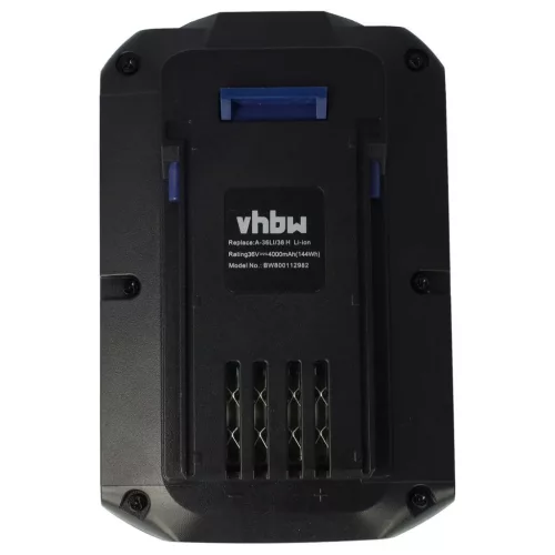 VHBW Lux Tools 1787233 Lawn Mower Battery, 4000mAh 36V Li-Ion, Black