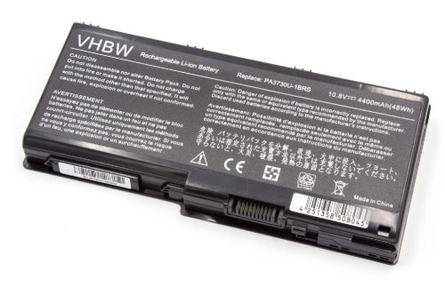 Notebook akkumulátor  Toshiba PA3729U-1BAS, PA3729U-1BRS, PA3730 - 4400 mAh 10,8 V Li-Ion, fekete