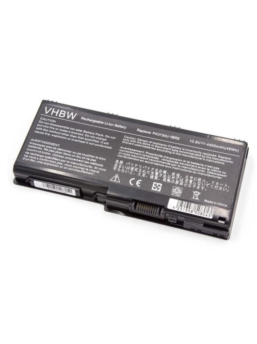 Notebook akkumulátor  Toshiba PA3729U-1BAS, PA3729U-1BRS, PA3730 - 4400 mAh 10,8 V Li-Ion, fekete