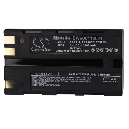 VHBW Geomax ZBA200, ZBA400 Akkumulátor - 2800 mAh 7,4 V Li-Ion