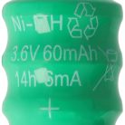 VHBW Button Cell Battery 3/V80H 3 Pins - 80 mAh 3.6 V NiMH