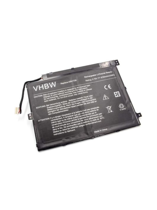 Notebook akkumulátor  Lenovo 1ICP4/82/114-2, 1ICP4/83/113 - 8700 mAh 3,75 V Li-polimer, fekete