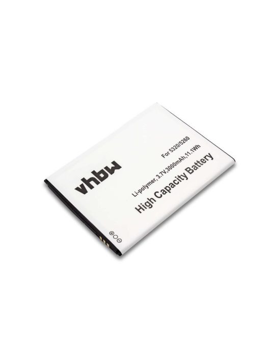 Mobiltelefon akkumulátor Wiko 5320, 5320B, 5260 - 3000 mAh 3,8 V Li-polimerhez - Okostelefon akkumulátor