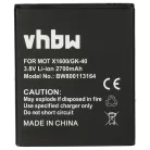 VHBW Mobiltelefon Akku Motorola SNN5976A, GK40, SNN5979A, SNN5977A - 2700 mAh 3,8 V Li-Ion