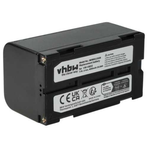 Videokamera akkumulátor Hitachi VM-BPL13J, VM-BPL13A, VM-BPL13, M-BPL30 - 4000 mAh 7,4 V Li-Ion