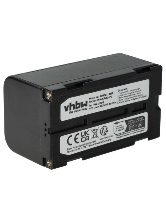 Videokamera akkumulátor Hitachi VM-BPL13J, VM-BPL13A, VM-BPL13, M-BPL30 - 4000 mAh 7,4 V Li-Ion