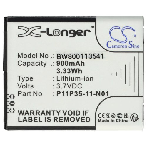 VHBW Taschenrechner Akku 3.7L12005SPA, P11P35-11-N01 - 900 mAh 3,7 V Li-Ion