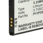 VHBW Taschenrechner Akku 3.7L12005SPA, P11P35-11-N01 - 900 mAh 3,7 V Li-Ion