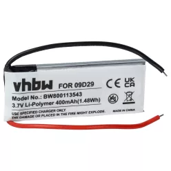   VHBW Wireless Headphone Battery 09D29, H452050, BAT00008 - 400 mAh 3.7 V Li-polymer