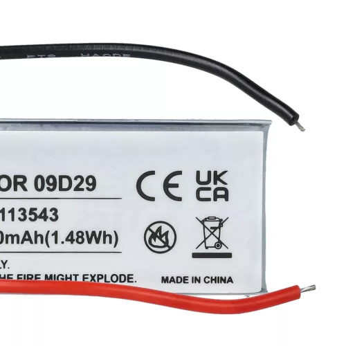 VHBW Wireless Headphone Battery 09D29, H452050, BAT00008 - 400 mAh 3.7 V Li-polymer