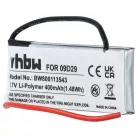 VHBW Wireless Headphone Battery 09D29, H452050, BAT00008 - 400 mAh 3.7 V Li-polymer