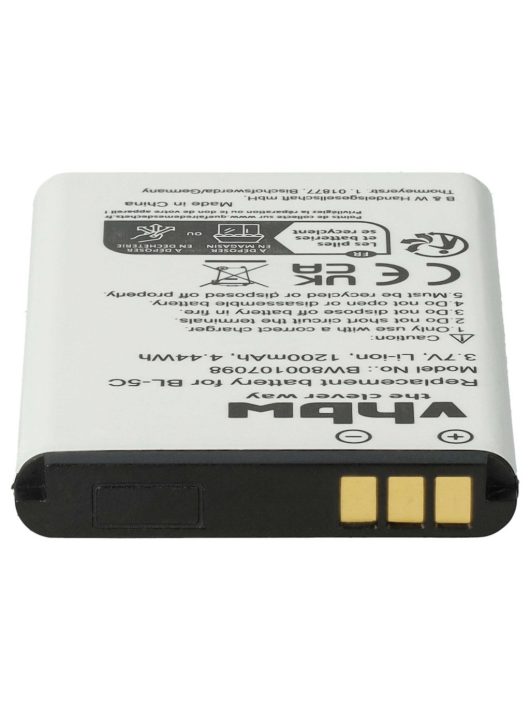 Mobiltelefon akkumulátor Blu C533457105T - 1200 mAh 3,7 V Li-Ion - Okostelefon akkumulátor