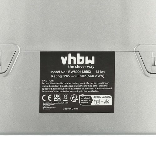 VHBW E-bike battery NKY210B02, NKY210B2, NKY224B02, NKY190B02 - 20.8 Ah 25.2 V Li-Ion, silver