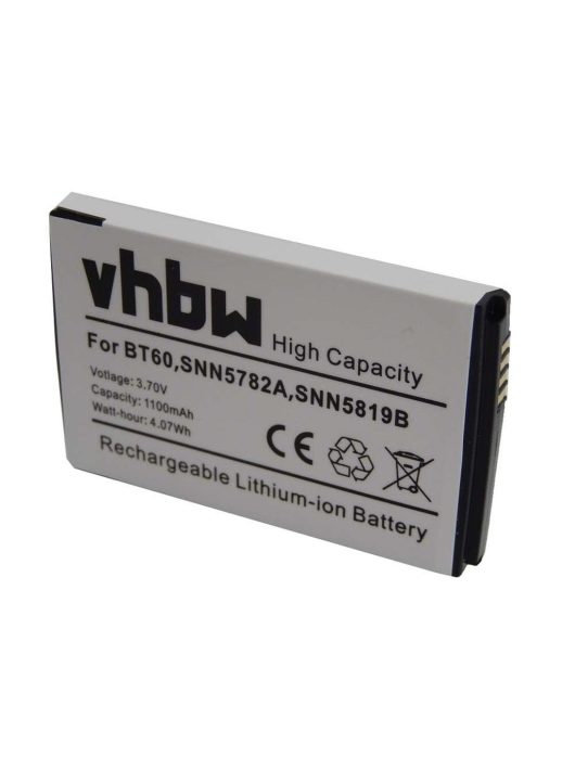 Mobiltelefon akkumulátor  Motorola HKNN4014, BT60, SNN5762, HKNN4014A telefonokhoz – 1100 mAh 3,7 V Li-Ion