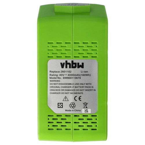 VHBW Electric Hand Tool Battery Cramer 40V220, 40V110 - 4000 mAh, 40 V, Li-Ion
