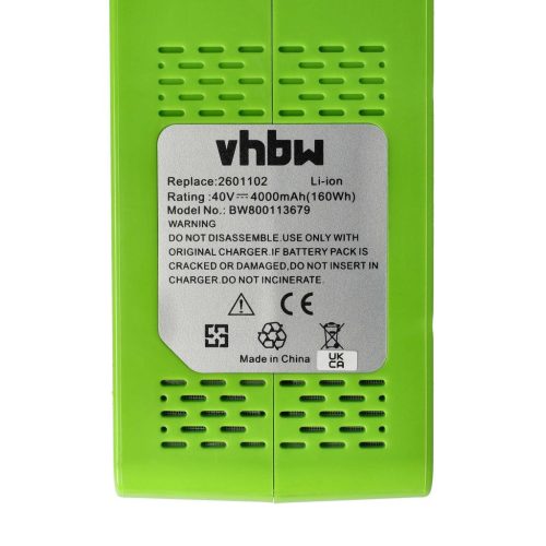 VHBW Electric Hand Tool Battery Cramer 40V220, 40V110 - 4000 mAh, 40 V, Li-Ion