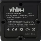 Wolf-Garten Lawn Mower Battery 4949066, 4919096 - 3000mAh 36.5V Li-Ion, Black