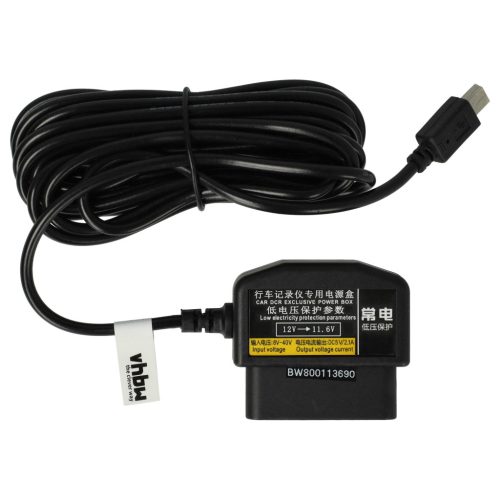 VHBW OBD2 mini-USB kábel töltő - 5V / 1,5A