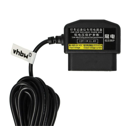 VHBW OBD2 micro-USB kábel töltő - 5V / 1,5A