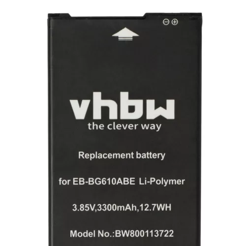VHBW Mobile Phone Battery Samsung EB-BG610ABA, EB-BG610ABE - 3300 mAh 3.85 V Li-Polymer