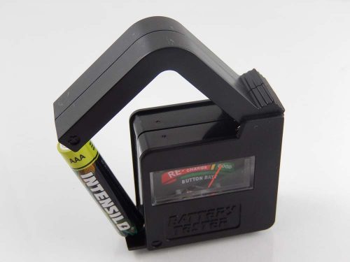 VHBW Batterietester AAAA, AAA, AA, 9 V Block - Analoge Anzeige