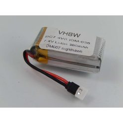   VHBW Drone Battery for You Go Media DM007 Nighthawk Quadcopter - 380 mAh 7.4 V Li-Ion