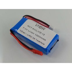   VHBW Drone Battery for Wltoys V262, V323, V353B, V666, V912 / YiZhan / JJRC X6 Tarantula, H16 / MJX X101, X102 - for 12 devices