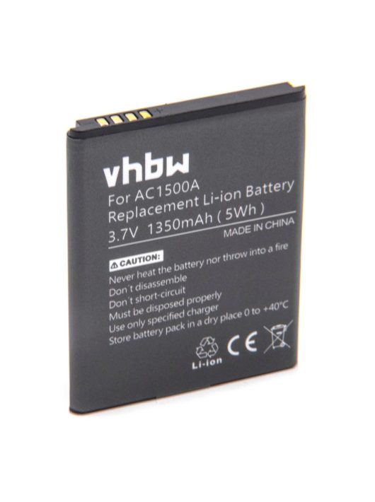 Mobiltelefon akkumulátor Archos AC1500A-hoz - 1350 mAh 3,7 V Li-Ion - Okostelefon akkumulátor