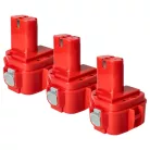 3x Battery replaces Klauke RA4, RA5, RA3 Electric Power Tool - 1500 mAh, 12 V, NiMH