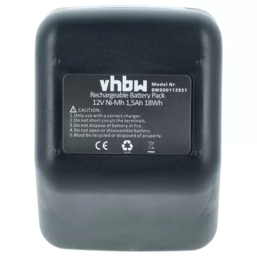 VHBW Battery Gesipa 70291510061 Blind Rivet Gun - 1500 mAh 12 V NiMH