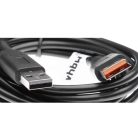 VHBW USB-Datenkabel Tablet - 2 in 1 Ladegerät Kabel für USB-Tablet 200 cm schwarz