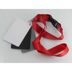   VHBW 3-in-1 Gray Card Set for Canon, Nikon, Sony Cameras - with Neck Strap