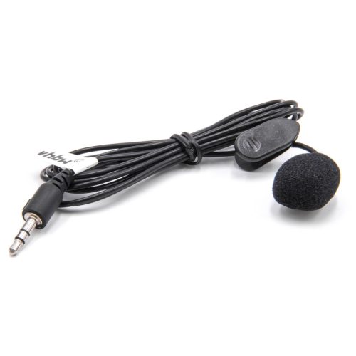 VHBW Lavalier Microphone for Mobile Phones, Smartphones - 3.5 mm Connector Black