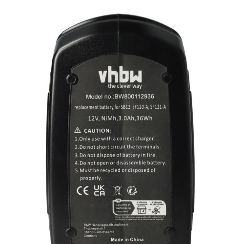 VHBW Electric Tool Battery Hilti SFB126A, SFB126, SFB121 - 3000 mAh 12 V NiMH