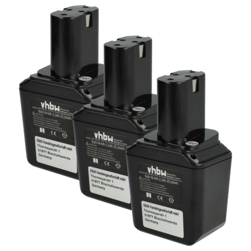 VHBW Electric Tool Battery Bosch 2607335012, 2607300002, 26073000002 - 2100 mAh 9.6 V NiMH