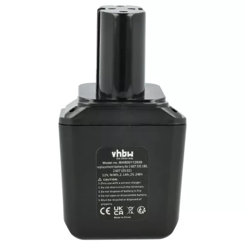 VHBW Electric Tool Battery 2 607 335 180, 2 607 335 021 - 2100 mAh 12 V NiMH