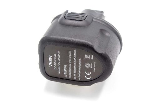 VHBW Electric Power Tool Battery for DeWalt DW920 - 2000 mAh, 7.2 V, NiMH