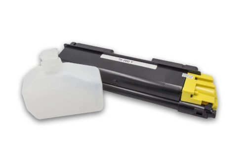 Kyocera TK-580, TK-580Y Toner + Hulladékfesték-tartály, Sárga