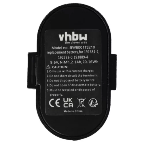 VHBW Electric Tool Battery Makita 193890-9, 193889-4, 192533-0, 191681-2 - 2100 mAh 9.6 V NiMH